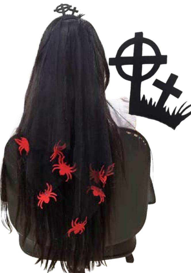 PRESILHA COM VEU HALLOWEEN 832 UND