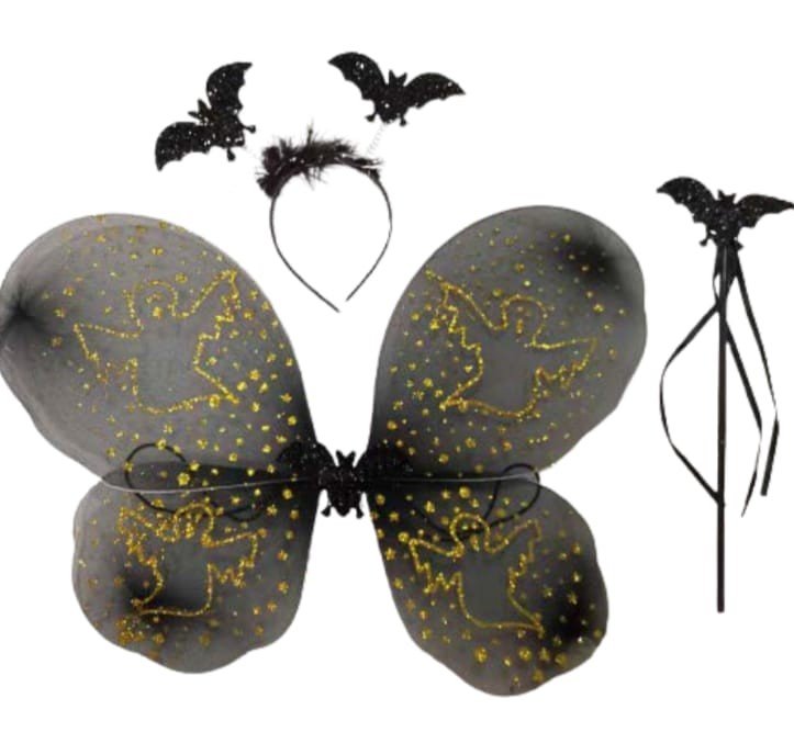 KIT ASAS TIARA E VARINHA MORCEGO COM 3PCS 727 UND