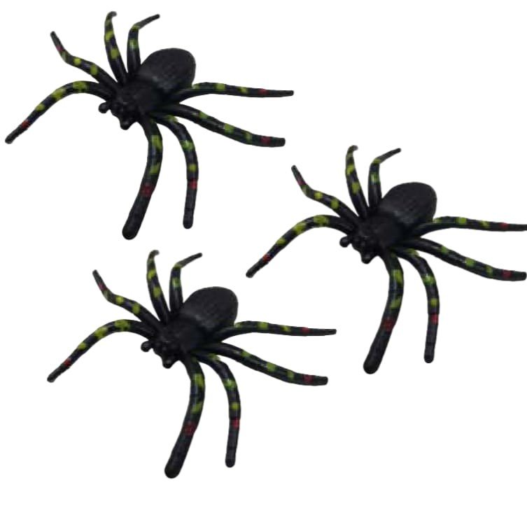 ARANHA DE PLASTICO COLORIDA C/3  6403 PCT