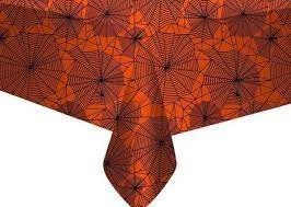 TOALHA HALLOWEEN TEIA DE ARANHA LARANJA E PRETA 137X274CM H166