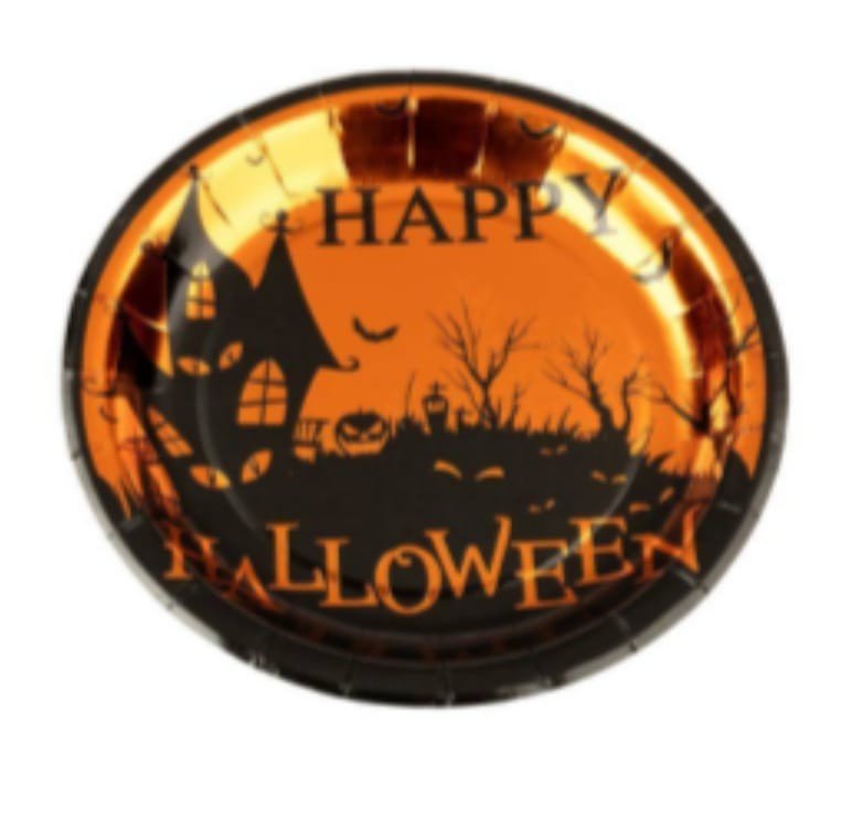 PRATO PAPEL METALIZADO HAPPY HALLOWEEN C/10 MW185P