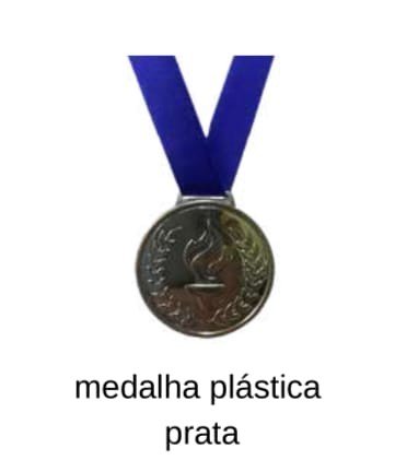MEDALHA PLASTICA PRATA