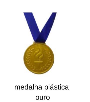 MEDALHA PLASTICA OURO