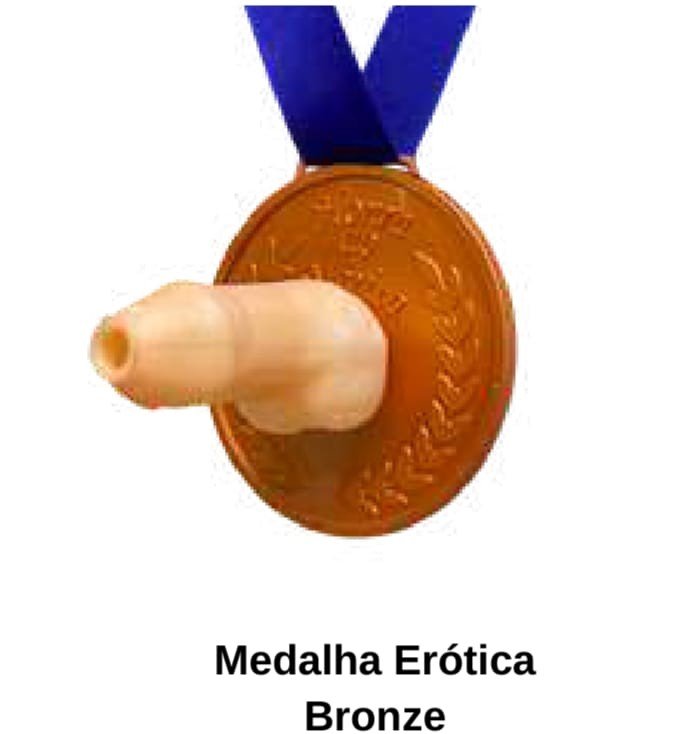 MEDALHA PLASTICA BRONZE EROTICA