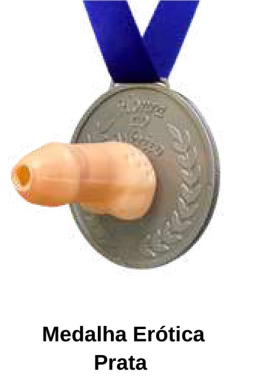 MEDALHA PLASTICA PRATA EROTICA