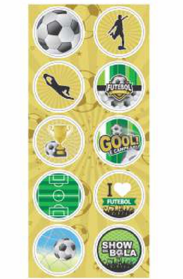 ADESIVO DECORATIVO FUTEBOL C/30