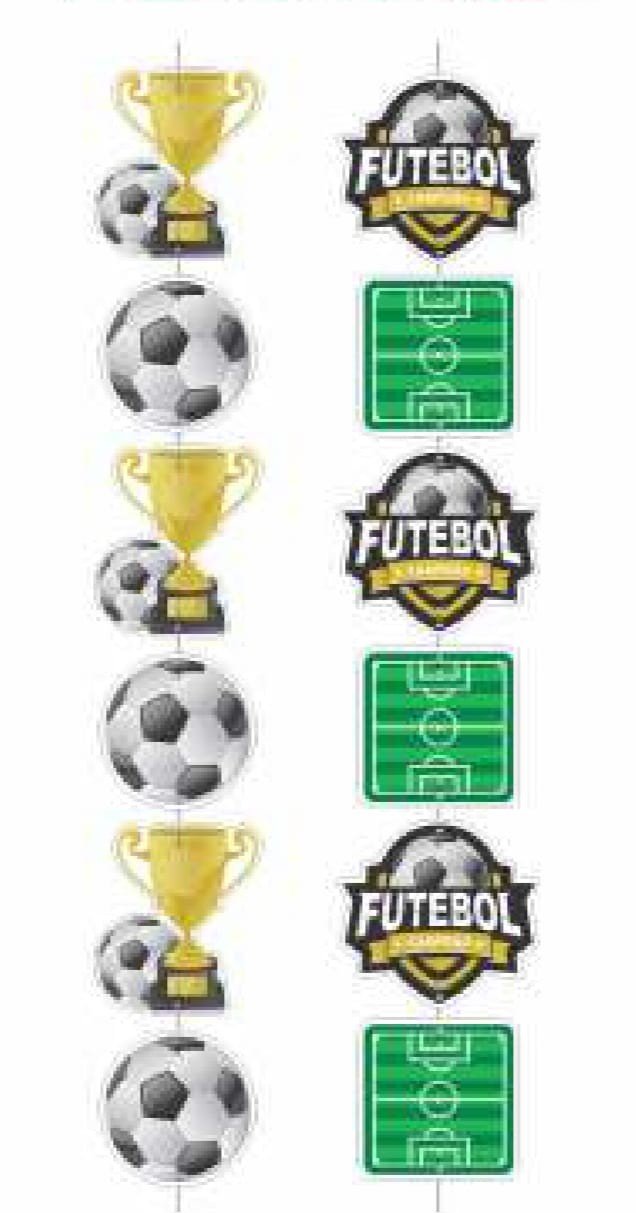 PENDENTE DECORATIVO FUTEBOL C/12