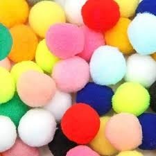 POMPOM CORES SORTIDAS 20MM C/10 CABELO MALUCO