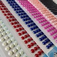 CARTELA ADESIVA PEROLA REDONDA 6MM CORES DIVERSAS CABELO MALUCO