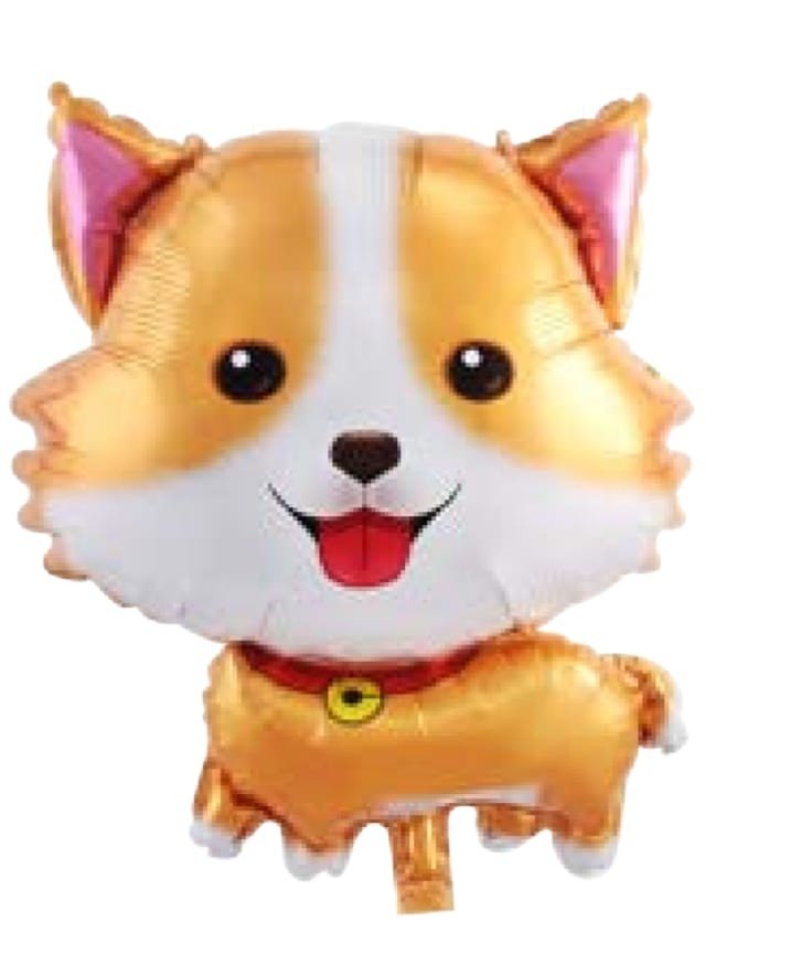 BALAO METALIZADO CACHORRO MARROM 49,5X67,5CM