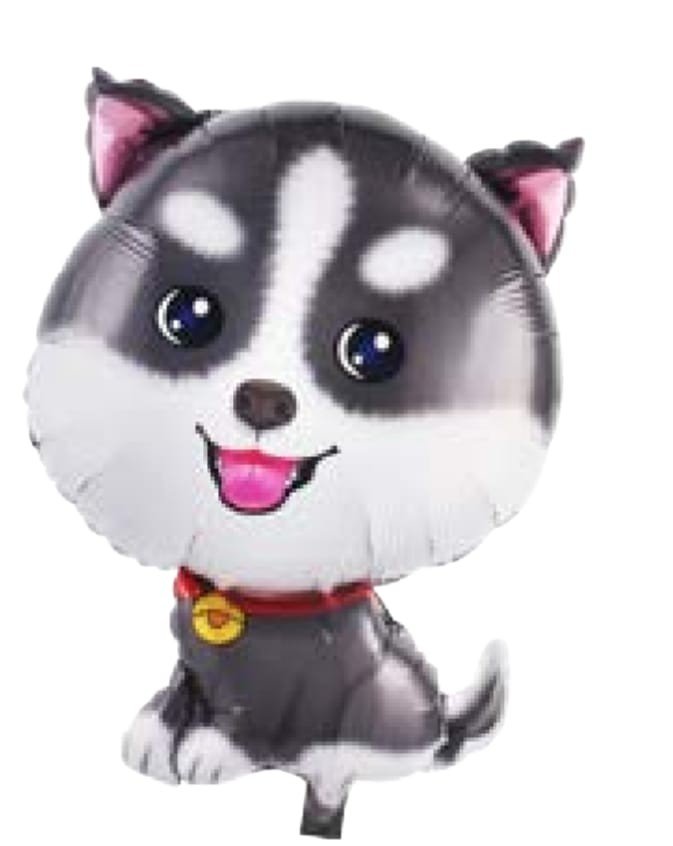 BALAO METALIZADO CACHORRO PRETO 48X66,5CM UND