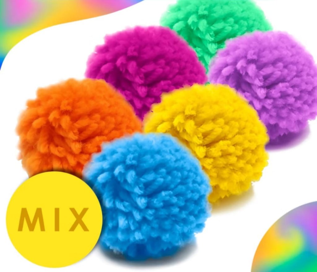 POMPOM COLORIDO 50MM C/2UND