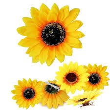 PRESILHA MARGARIDA 4CM AMARELO  C/12UND CABELO MALUCO
