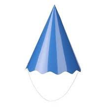 CHAPEU DE PAPEL LISO AZUL C/8