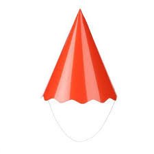 CHAPEU DE PAPEL LISO VERMELHO C/8