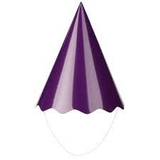 CHAPEU DE PAPEL LISO ROXO C/8
