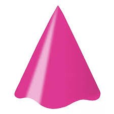 CHAPEU DE PAPEL LISO PINK C/8