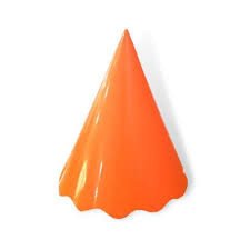 CHAPEU DE PAPEL LISO LARANJA C/8