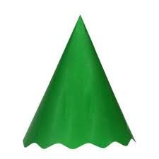 CHAPEU DE PAPEL LISO VERDE C/8