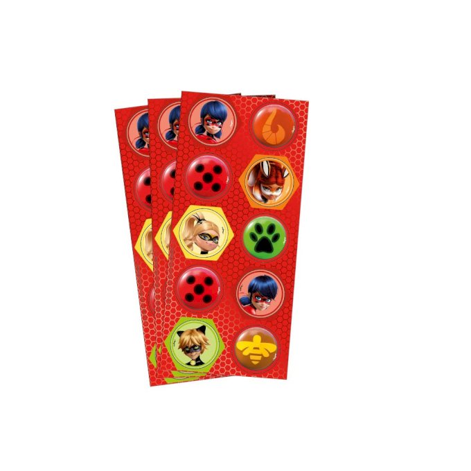 Adesivo Ladybug Redondo 30un