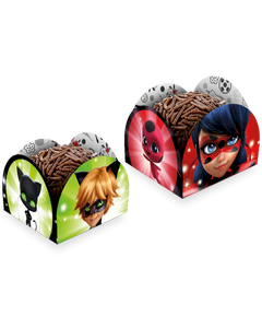 Porta Forminha 9,5x9,5cm Ladybug 50 Un.