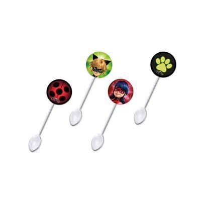 COLHERZINHA COM ENFEITE LADYBUG C/20UND