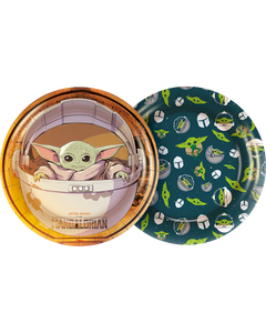 Prato Papel Redondo 18 Cm Mandalorian 12 Un.