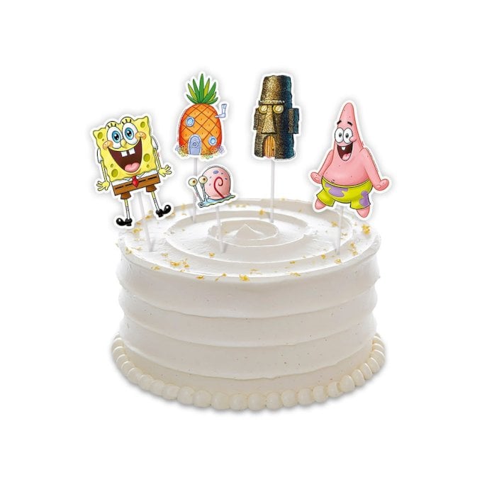 Topper Para Bolo Turma Do Bob Esponja Regina Festas 05 Un