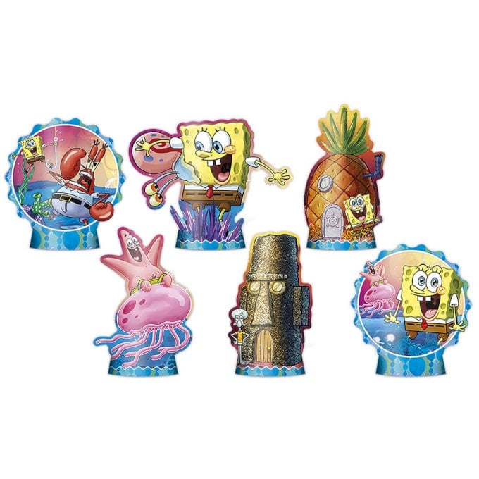 Decoração De Mesa Turma Do Bob Esponja Regina Festas 06 Un