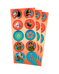 Adesivo Moana Redondo 30un.