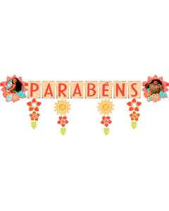 Faixa Parabéns Moana 01un.