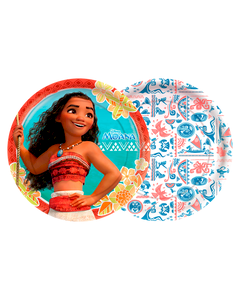 Prato Papel Redondo 18 Cm Moana 08 Un.