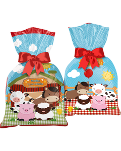 Sacola Plastica Festa Fazendinha 12 Un.