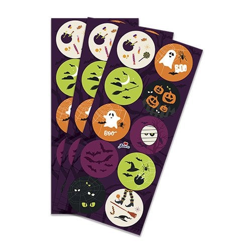 ADESIVO REDONDO HALLOWEEN C/30UND