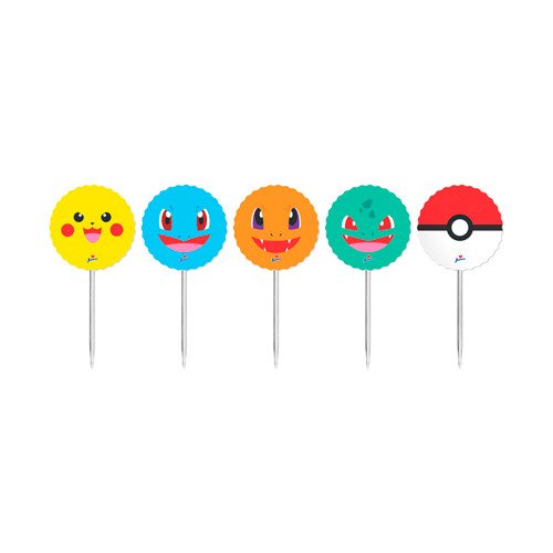 TOPPERS P/ DOCES E SALGADOS POCKET MONSTERS C/8UND