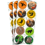 ADESIVO REDONDO DINOSSAURO C/30UND