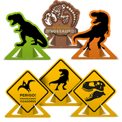 DECORACAO DE MESA DINOSSAUROS C/6UND