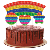 TOPPER PARA BOLO POP IT C/4UND