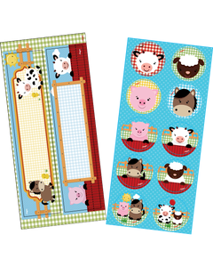 Adesivo Festa Fazendinha Retangular E Redondo 24un.