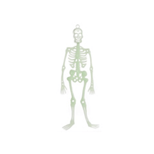 ENFEITE CAVEIRA BRILHA NO ESCURO 32CM