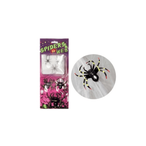 ARANHA COM TEIA HALLOWEEN 7X9CM H057