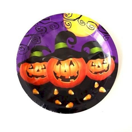 PRATO 18CM HALLOWEEN DE PAPEL C/10