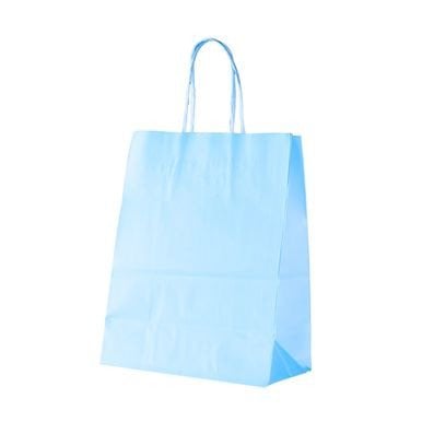 SACOLA PAPEL PP TAM: 18,0X9,0X22,0 C/10UND AZUL BEBE