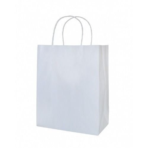 SACOLA PAPEL PP TAM: 18,0X9,0X22,0 C/10UND BRANCO