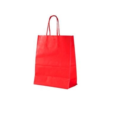 SACOLA PAPEL MI TAM: 15,0X8,0X16,0CMC/10UND VERMELHO