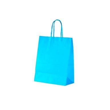 SACOLA PAPEL MI TAM: 15,0X8,0X16,0CMC/10UND TURQUESA