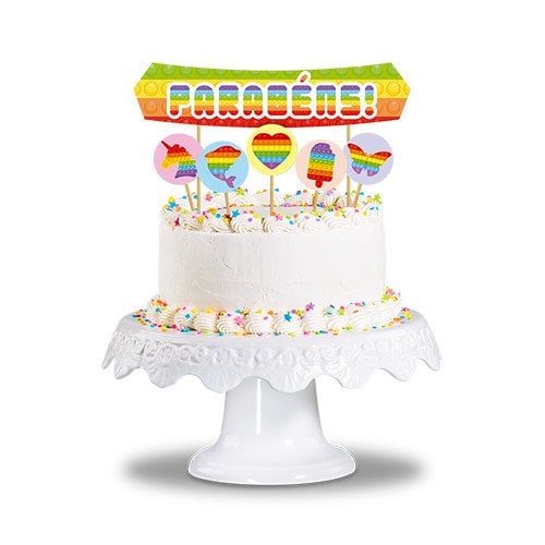 TOPO DE BOLO POP IT C/6UND