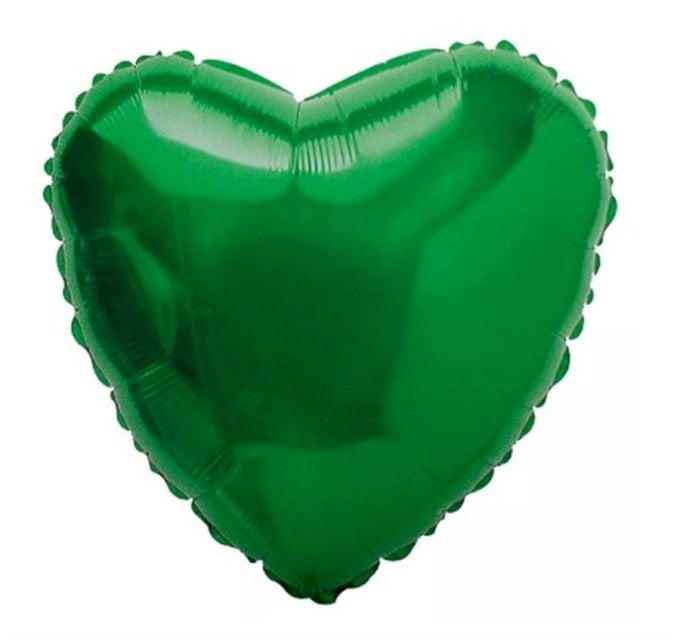 BALAO CORACAO 18¨ VERDE BANDEIRAUND