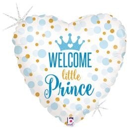 BALAO METALIZADO CORACAO WELCOME LITTEL PRINCE 18¨