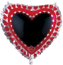 BALAO METALIZADO CORACAO CHALKBOARD 35¨/ 87,5CM MAE